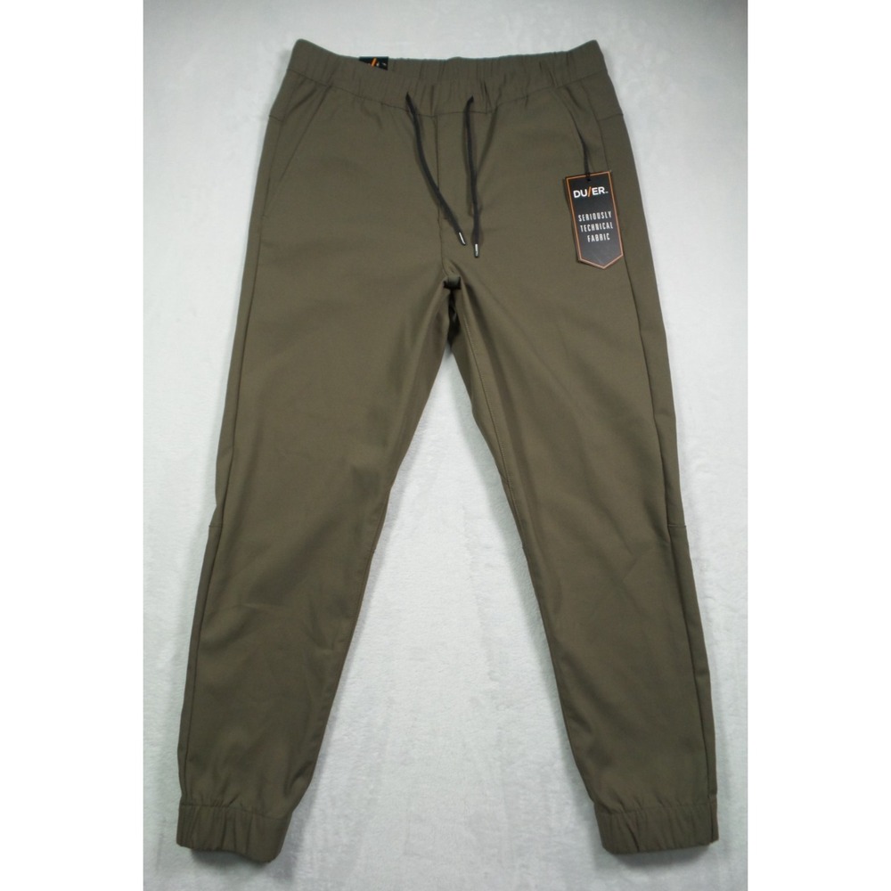 DUER DU/ER Pants Mens Size 32‎ x 29 Brown No Sweat Slim Jogger Stretch NWT